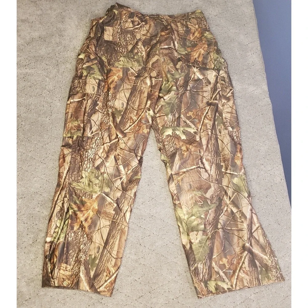 Woolrich Pants Mens XL Camo Cargo Realtree Hardwoods Green Snap Ankles Hunting
